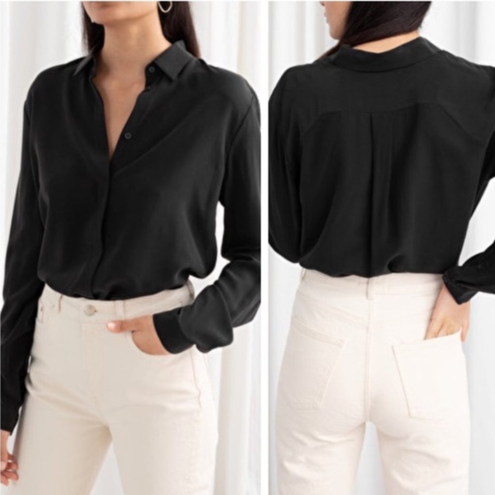 & Other Stories Black Blouse